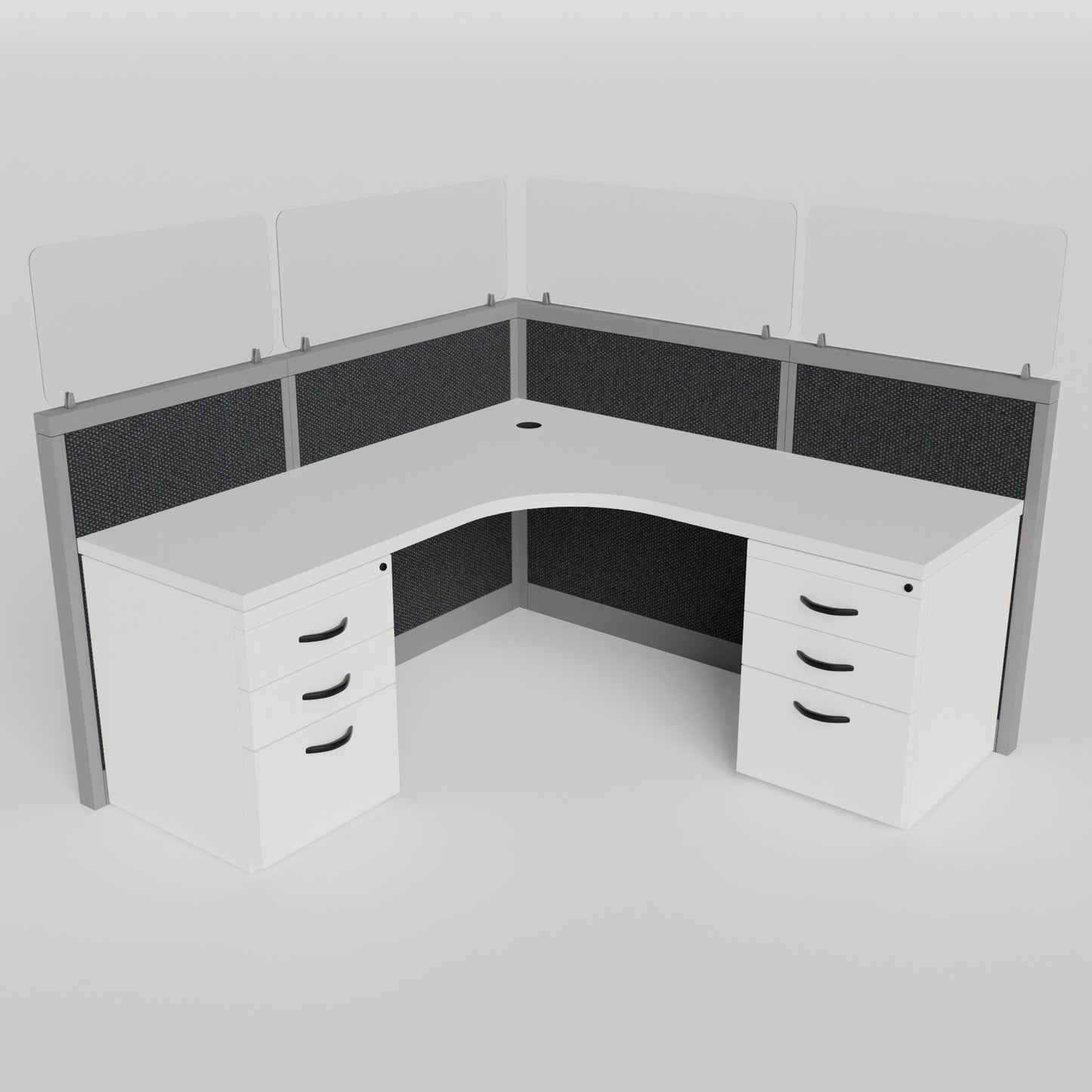 Steelcase Glass L-Shape Cubicle