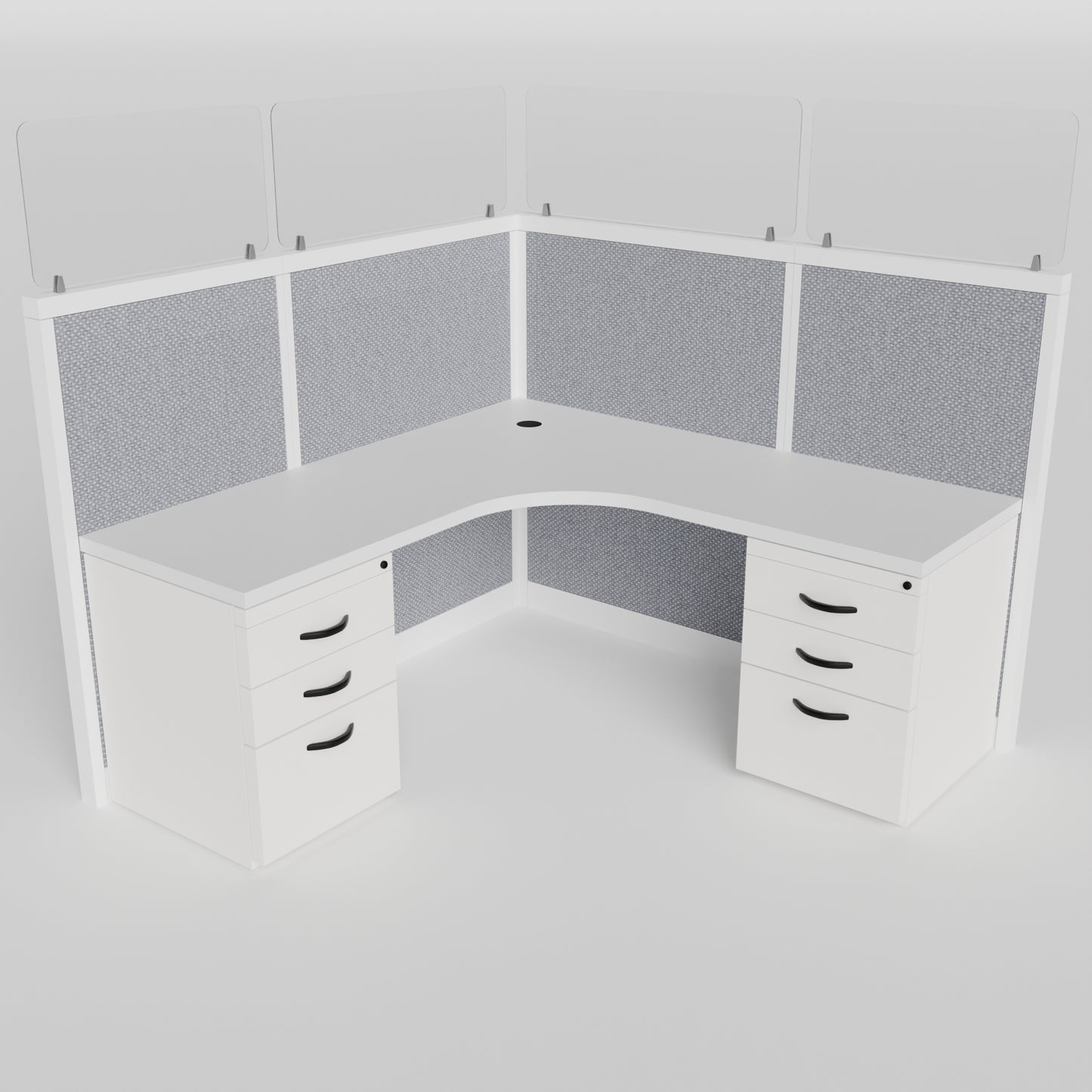 Steelcase Glass L-Shape Cubicle