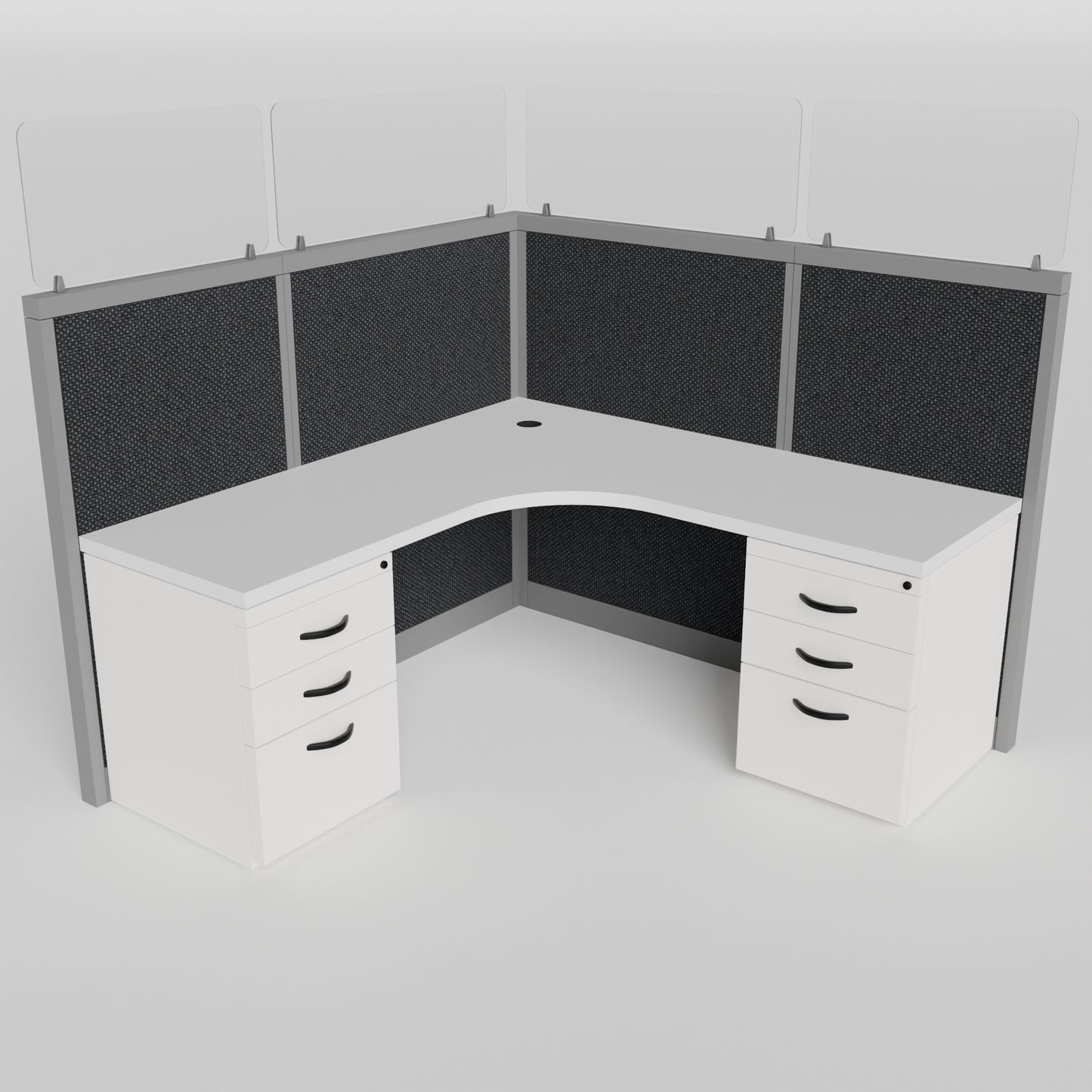 Steelcase Glass L-Shape Cubicle