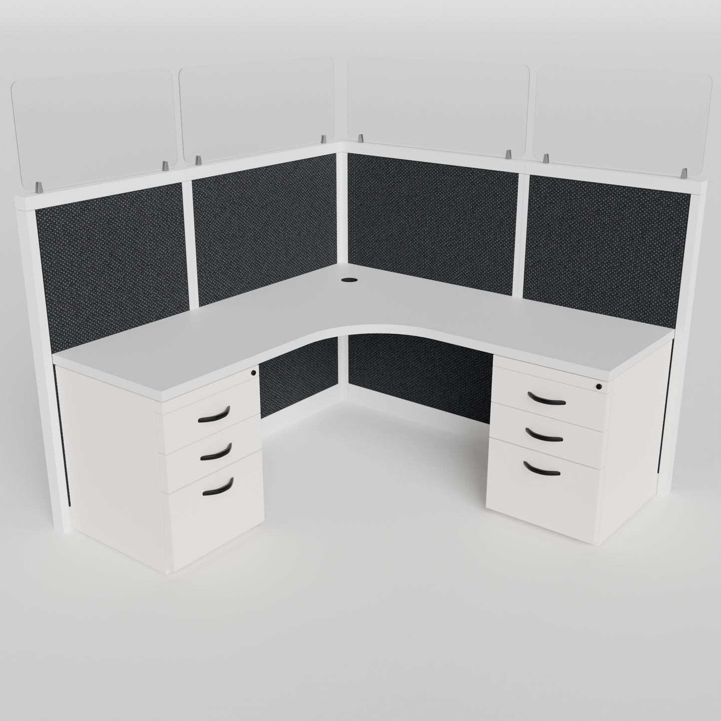 Steelcase Glass L-Shape Cubicle