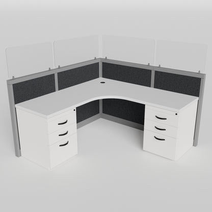 Steelcase Glass L-Shape Cubicle
