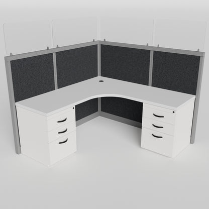 Steelcase Glass L-Shape Cubicle