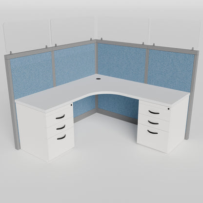 Steelcase Glass L-Shape Cubicle