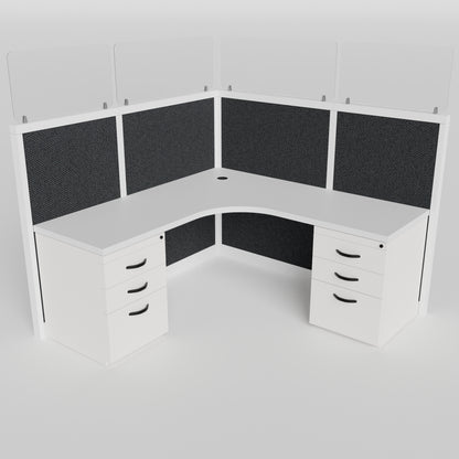 Steelcase Glass L-Shape Cubicle