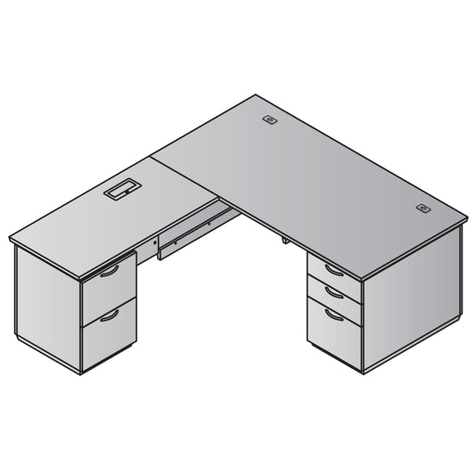 Tuxedo L-Shape w/ Left Return 66x78