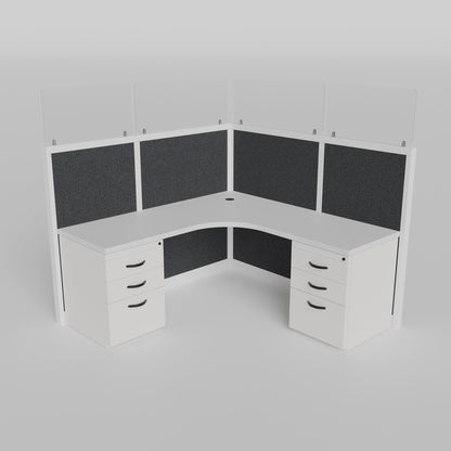Steelcase Glass L-Shape Cubicle